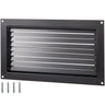 Foundation Flood Vent, 8" Height x 16" Width Flood Vent, to Reduce Foundation Damage and Flood Risk, Black, Wall Mounted Flood Vent, for Garages & Full Height Enclosures