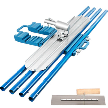 Bull Float Magnesium Concrete Float 48 x 8" Round End Concrete Float Tool Cement Tool Bull Concrete Kit Bull Float with 4 Float Handle Bull Float Bracket Concrete Tools Finishing Bull Float