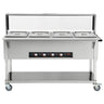 4-Pan Commercial Food Warmer, 4 x 20.6QT Electric Steam Table, 2000W Professional Buffet Catering Food Warmer with Acrylic Sneeze Guard, Food Grade Stainless Steel Server for Party Restaurant