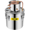 12L Water Alcohol Distiller 3GAL Copper Wine Making Boiler Multi Home DIY Brewing Distilling Kit for Fruit Wine, Water, Brandy, And Refining Plant Extracts