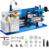 Metal Lathe 7"x12",Precision Bench Top Mini Metal Lathe 550W, Metal Lathe Variable Speed 50-2500 RPM Nylon Gear With A Movable Lamp for Precision Parts Processing