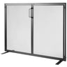 Fireplace Screen 1 Panel with Door, Sturdy Iron Mesh Fireplace Screen, 38.98"(L) x30.7"(H) Spark Guard Cover, Simple Installation, Free Standing Fire Fence Grate for Living Room Home Decor Moder