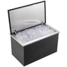 Drop in Ice Chest, 24"L x 20"W x 15"H Stainless Steel Ice Cooler, Commercial Ice Bin with Hinged Cover, 40 qt Outdoor Kitchen Ice Bar, Drain-pipe and Drain Plug Included, for Cold Wine Beer