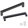 10 Pack Cabinet Pulls, 5.03in / 128mm Center to Center Slim Square Kitchen Cabinet Drawer, Stainless Steel Modern Kitchen Cupboard Door Handles for Kitchen Bathroom Bar Hardware Matte Black
