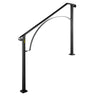 Handrails for Outdoor Steps, Fit 4 or 5 Steps Outdoor Stair Railing, Arch#4 Wrought Iron Handrail, Flexible Porch Railing, Black Transitional Handrails for Concrete Steps or Wooden Stairs