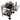 Outdoor Grill Dining Cart with Double-Shelf, BBQ Movable Food Prep Table, Multifunctional Foldable Iron Table Top, Portable Modular Carts for Pizza Oven, Worktable with 2 Wheels, Carry Handle
