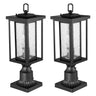 2 PCs Dusk to Dawn Outdoor Lamp Post Light Fixture 17.72in Pole Pier Mount