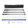 Dust Barrier Poles, 10 Ft Barrier Poles, Dust Barrier System with 4 Telescoping Poles, Carry Bag and 32.8x13.12 Ft Plastic Film, for Interior Decoration, Painting