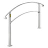 Handrails for Outdoor Steps, Fit 1 or 4 Steps Outdoor Stair Railing, White Wrought Iron Handrail, Flexible Front Porch Hand Rail, Transitional Handrails for Concrete Steps or Wooden Stairs