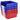Plastic Storage Bin, (11-Inch x 11-Inch x 5-Inch), Hanging Stackable Storage Organizer Bin, Blue/Red, 6-Pack, Heavy Duty Stacking Containers for Closet, Kitchen, Office, or Pantry Organization