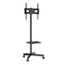 Mobile TV Stand, Mobile TV Cart for 23 to 60 inch TVs, Height Adjustable Portable TV Stand with Wheels, with A Tray for Audio-Visual Devices, Rolling TV Stand with Mount for Bedroom, Living Room