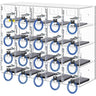 Cell Phone Storage Locker, 20 Slots Acrylic Material with Door Locks and Keys, Wall-Mounted Cabinet Pocket Office Classroom Gym Box, Clear