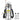 2Gal Stainless Steel Sprayer, Set with 20" Wand& Handle& 3FT Reinforced Hose, Hand Pump Sprayer with Pressure Gauge&Safety Valve, Adjustable Nozzle Suitable for Gardening and Sanitizing