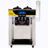 Commercial Ice Cream Maker, 22-30L/H Yield, 2200W Countertop Soft Serve Machine w/ 2x6L Hopper 2L Cylinder LCD Panel Puffing Shortage Alarm, Frozen Yogurt Maker for Restaurant Snack Bar, Silver