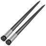 Hay Spear Spears 49" Hay Bale Spear Spike, 4000 lbs Capacity Quick Attach Square Hay Bale Spears, 2 Pics Black Bale Forks, Bale Hay Spike with Hex Nut & Sleeve for Buckets Tractors Loaders