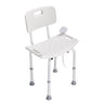 Shower Chair, Shower Seat with Back, Adjustable Height Shower Stool, Shower Chair for Inside Shower Bathtub, Non-slip Bathroom Bench Bath Chair for Elderly Disabled Handicap, 350 lbs Capacity