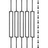 Deck Balusters, 10 Pack Metal Deck Spindles, 44"x0.5" Staircase Baluster with Screws, Iron Deck Railing for Wood and Composite Deck, Stylish Black Baluster for Outdoor Stair Deck Porch