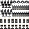 50 PCS Oscillating Saw Blades, Quick Release Multitool Blades Kit, HCS Tool Blades for Wood Plastic Metal Nails Bolts, Compatible with Dewalt Dremel Fein Worx Bosch Makita Milwaukee