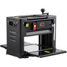 Thickness Planer, Single Speed, 13" Width Worktable Benchtop Planer, Double-Blade, 15-Amp 1800W Powerful Motor, 12" Extended Infeeding Table, Low Noise for both hard & soft wood material removal