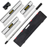 Skimming Blade Set,25+40+60 cm Blades + 35"-78" Extension Handle, European Stainless Steel Construction Knife, Aluminum Blade Profile Smoothing Knockdown Spatula for Gyprock/Drywall/Wall-Boa