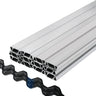 Spring Wire and Lock Channel, 6.56ft Spring Lock & U-Channel Bundle for Greenhouse, 50 Packs PE Coated Spring Wire & Aluminum Alloy Channel, Plastic Poly Film or Shade Cloth Attachment w/Screws