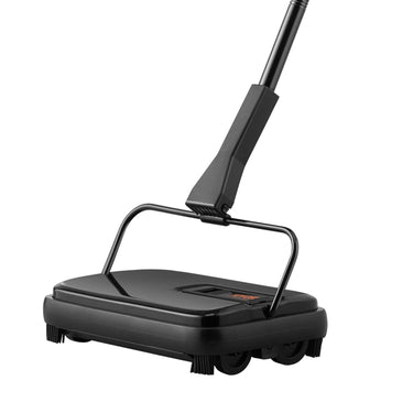 Carpet Sweeper, 7.87 in Sweeping Paths, Floor Sweeper Manual Non Electric, 300 ml Dustbin Capacity with Comb for Home Office Rugs Hardwood Surfaces Wood Floors Laminate, Cleans Dust Pet Hair