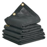Dump Truck Mesh Tarp, 7 x 14 ft, PVC Coated Black Heavy Duty Cover with 5.5" 18oz Double Pocket, Brass Grommets, Reinforced Double Needle Stitch Webbing Fits Manual or Electric Dump Truck System