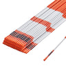 Driveway Markers, 100 PCS 48 inch, 0.4 inch Diameter, Orange Fiberglass Poles Snow Stakes with Reflective Tape, 12" Steel Drill Bit & Protection Gloves for Parking Lots, Walkways Easy Visibility