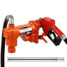 Fuel Transfer Pump, 12V DC 20 GPM 1/4 HP, Gasoline Extractor Pump with Automatic Nozzle, Discharge Hose & Suction Pipe for Gasoline, Diesel, Kerosene, Ethanol & Methanol Blends, and Biodiesel