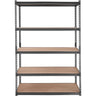Storage Shelving Unit, 5-Tier Adjustable, 2000 lbs Capacity, Heavy Duty Garage Shelves Metal Organizer Utility Rack, Black, 18" D x 48" W x 72" H for Kitchen Pantry Basement Bathroom Laundry
