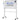 Mobile Magnetic Whiteboard, 36 x 24 Inch, Double Sided, 360 Degree Reversible Rolling Dry Erase Board, Height Adjustable with Aluminum Frame and Lockable Swivel Wheels, for Office School Home