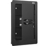 25.59" High Concealed Wall Safe, Keypad Access 3-Level Security Safe, Includes 3 Adjustable Shelves & 6 Hooks, Made of Durable Q235 Steel, Features LED Lighting & Alert System for Valuables