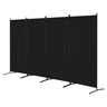 Room Divider, 4 Panel Room Divider, Folding Privacy Screen and Portable Partition Divider for Room Separation, Freestanding Room Partitions for Office, Bedroom, Living Room, Black