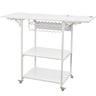 Heat Press Table 3Tier Movable Heat Press Stand Foldable with Wheels White