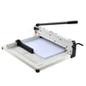 Heavy Duty Paper Cutter, 17" Industrial Commercial Guillotine Paper Cutter for A3 Paper, 400 Sheet Capacity, Solid Steel Construction, Stack Paper Trimmer for Office Home School Shop, White