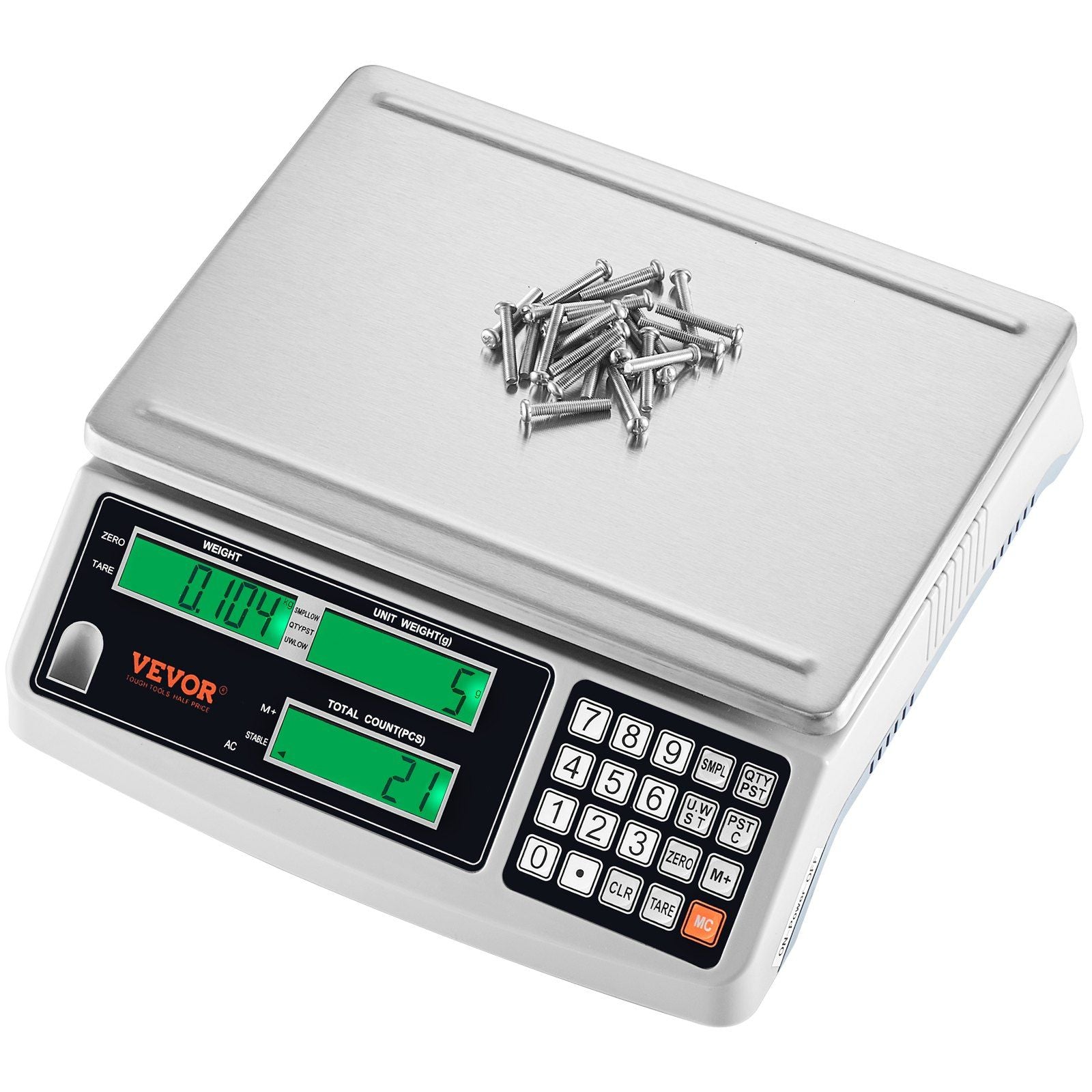 Industrial Counting Scale, 30 kg x 1 g, Digital Scale for Parts and Co ...