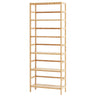 Bamboo Bookshelf 6 Tiers Bamboo Ladder Bookcase Rectangle Storage Rack