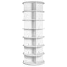 7 Tiers Rotating Shoe Rack Tower, 360°Spinning Shoe Display, Revolving Shoe Rack Storage Round Carousel, Lazy Susan Shoe Rack Organizer, Ideal for Bedroom, Living Room, Entryway, White