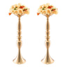 24PCS 50cm/19.7' Wedding Flower Vase Metal Gold Floral Stand for Table