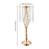 10PCS 55cm/21.65' Tall Crystal Wedding Flower Stand Vase for Party Decor