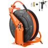 Retractable Air Hose Reel 3/8IN x 65FT Hybrid Air Hose with Double Arms