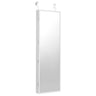 Mirror Jewelry Cabinet 47.05in Lockable Wall or Door Mounted Armoire White