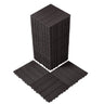 Interlocking Deck Tiles 36 Pack 12"x12" Waterproof for Porch Dark Brown