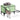 Elevated Heated Cat House Cuboid Kitty Shelter with Heated Pad Green (M)