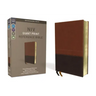 NIV, Reference Bible, Giant Print, Imitation Leather, Brown, Red Letter Edition, Comfort Print