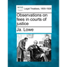 Observations on fees in courts of justice