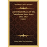 List Of Staff Officers Of The Confederate States Army, 1861-1865 (1891)