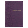 KJV Bible Thinline Large Print (Faux Leather, Purple Floral)