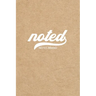 Noted Pocket Notebook: 4"x6", Small Journal Blank Memo Book, White Logo Kraft Brown Cover