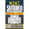 Mini Sudoku Books for Adults: Large Print, Travel-Friendly Edition with 200 Medium to Hard Sudoku Puzzles